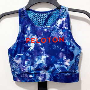 NWT: Peloton x WITH -Women's  Blue Moves, Mesh-back Sports Bra (size S)